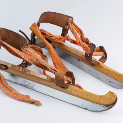 Houten schaatsen slijpen